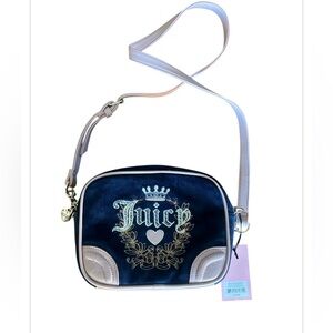 Nwt Heritage Crossbody Regal Blue Dusty Blush Juicy Couture Soft